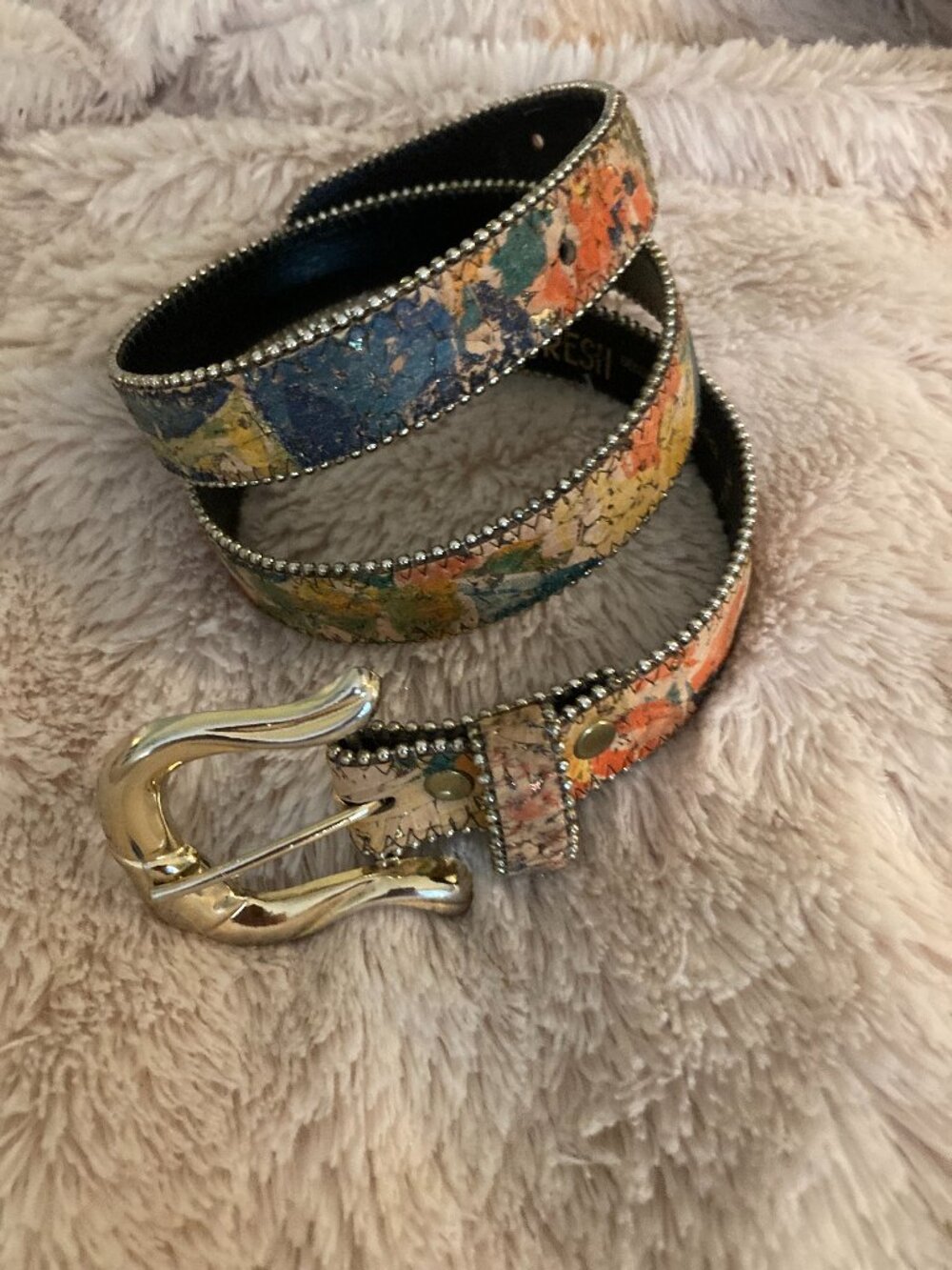 ABSOLUTELY FRESH WOMENS TAPESTRY STYLE BELT M/L